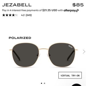 QUAY Jezabell Polarized Gold/Smoke Sunglasses 🕶️